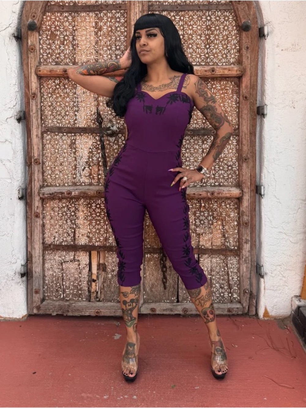 Rockin Bettie Chelada Jumpsuit - Plum